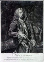 Sir William Johnson, gravé par Charles Spooner, 1756
